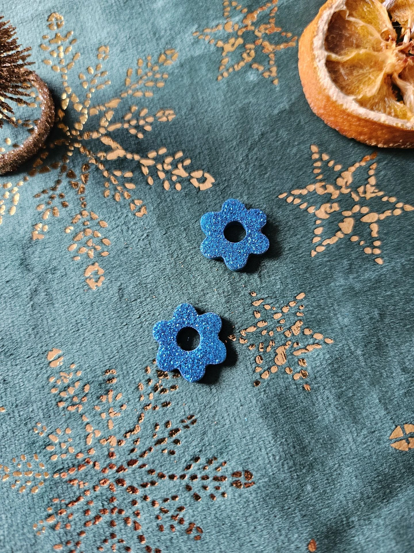 Mini Luna noël  (bleu pailletée)